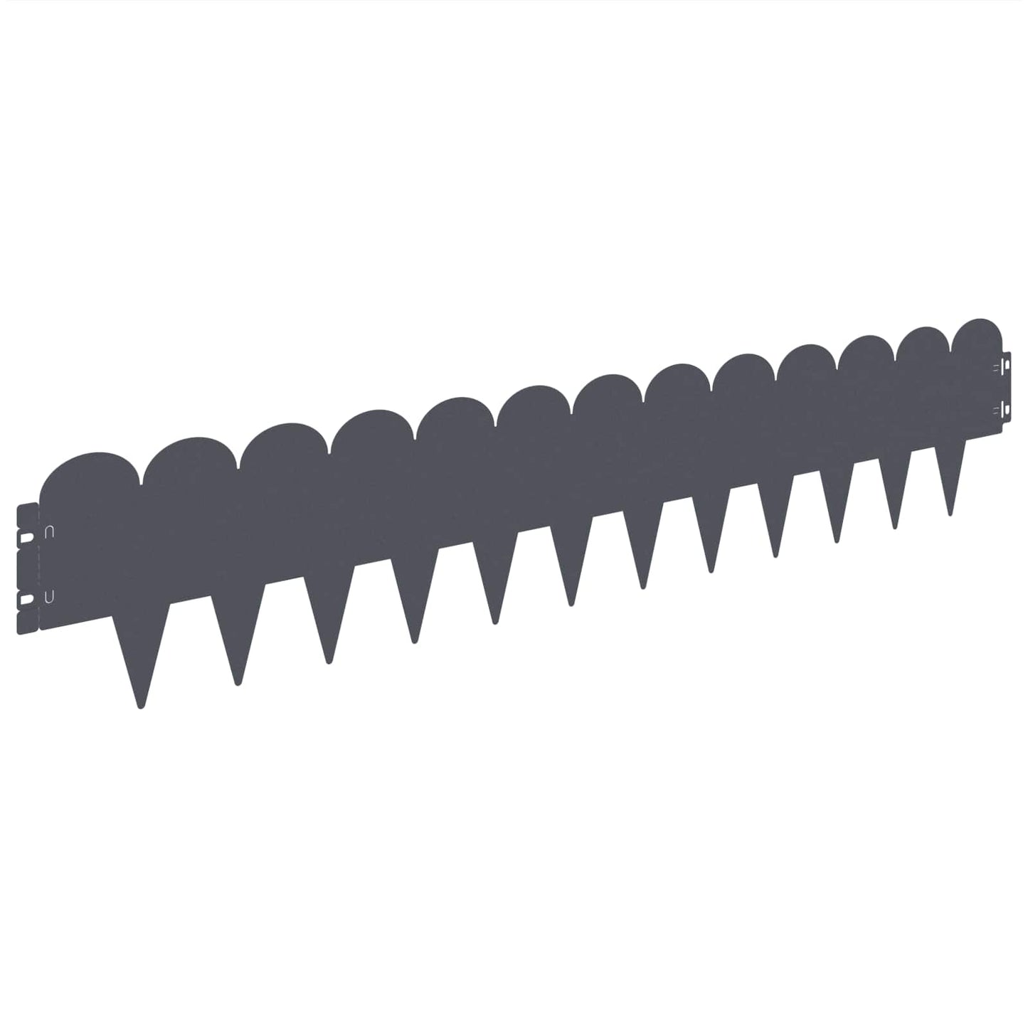 Lawn Edging 30 pcs 103 x 20 cm Steel Anthracite
