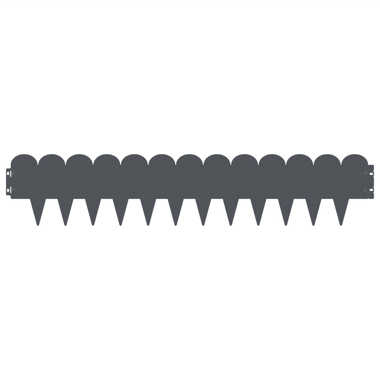 Lawn Edging 30 pcs 103 x 20 cm Steel Anthracite