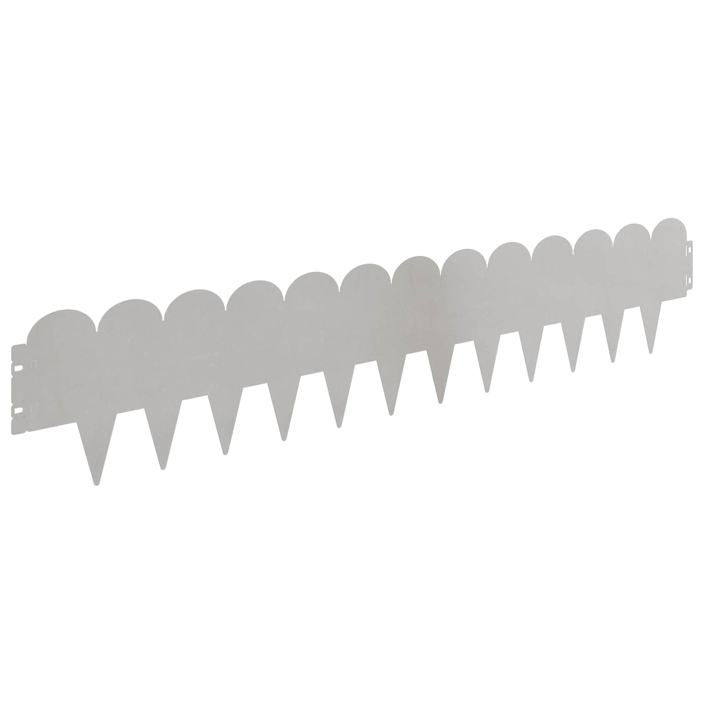 Lawn Edging 30 pcs 103 x 20 cm Steel Silver