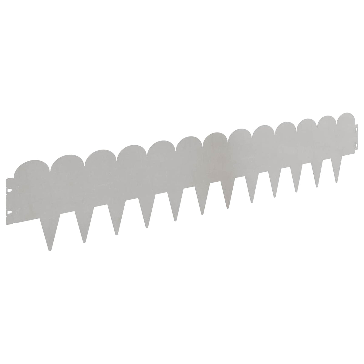 Lawn Edging 30 pcs 103 x 20 cm Steel Silver