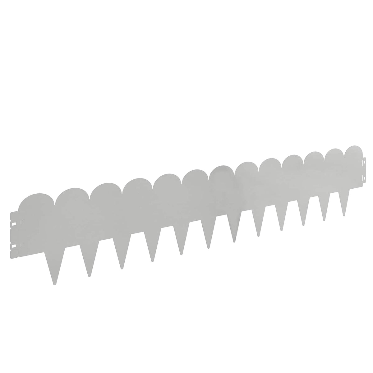 Lawn Edging 10 pcs 103 x 20 cm Steel Silver