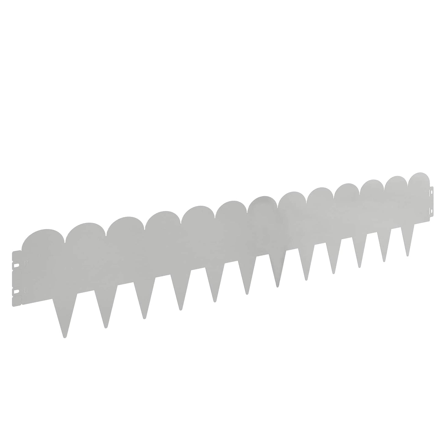 Lawn Edging 30 pcs 103 x 20 cm Steel Silver