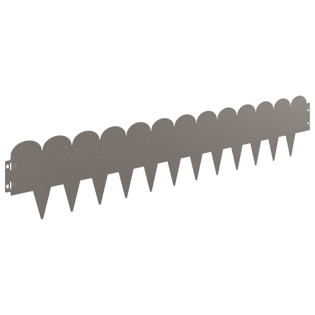 Lawn Edge Sharp&Round Top 20 pcs 103x20cm Steel Rusty