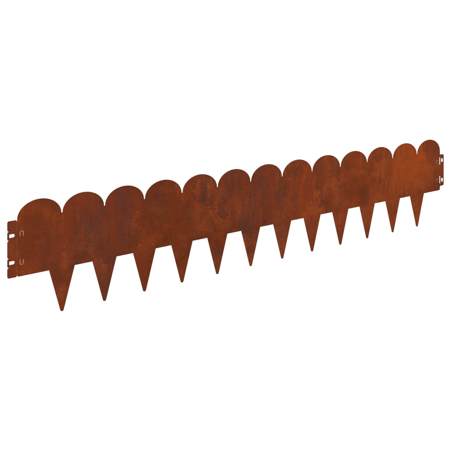 Lawn Edging 30 pcs 103 x 20 cm Steel Rusty