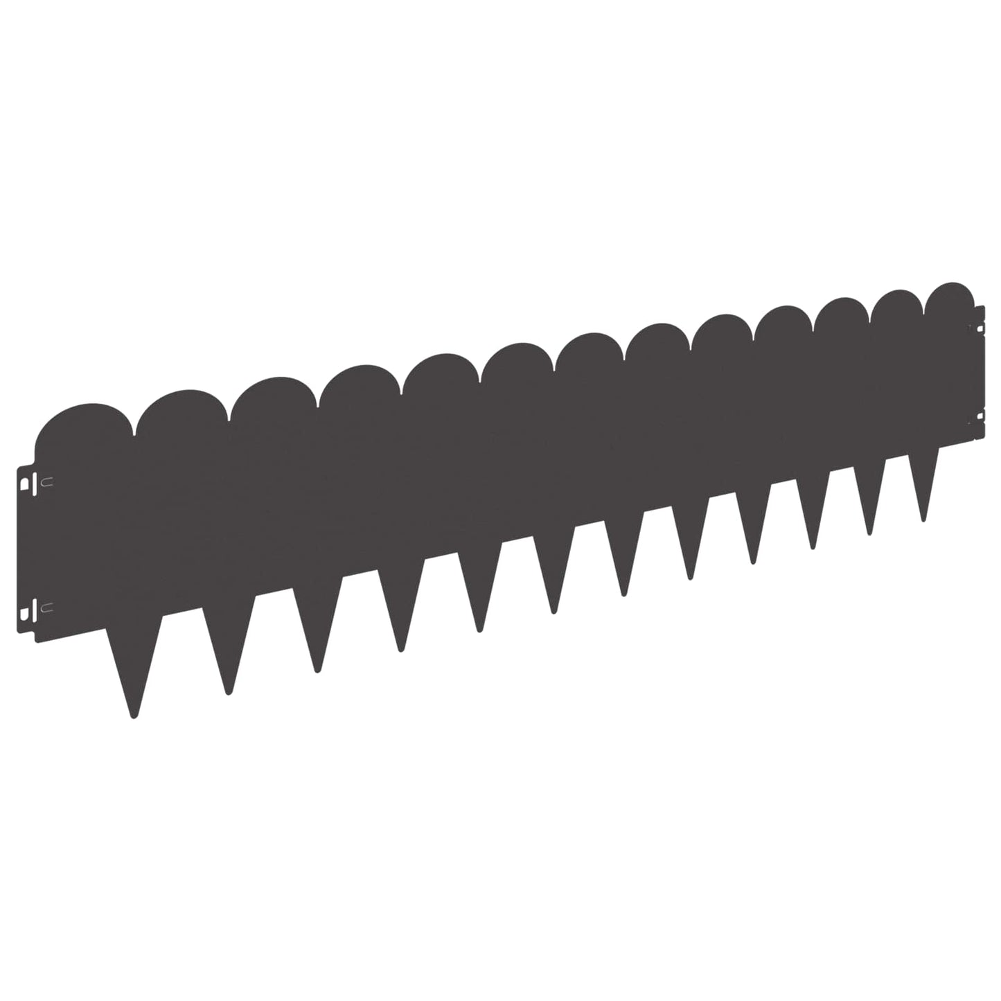 Lawn Edging 30 pcs 103 x 25 cm Steel Black