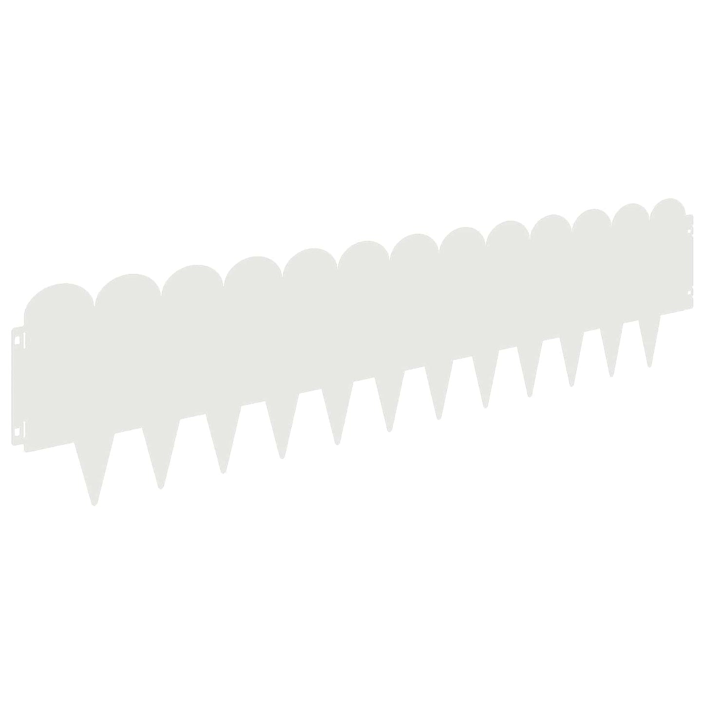 Lawn Edging 20 pcs 103 x 25 cm Steel White