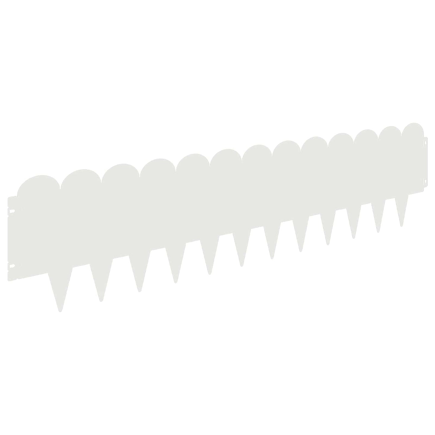 Lawn Edging 20 pcs 103 x 25 cm Steel White