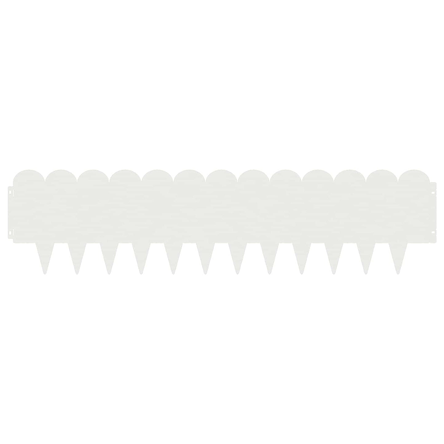 Lawn Edging 30 pcs 103 x 25 cm Steel White