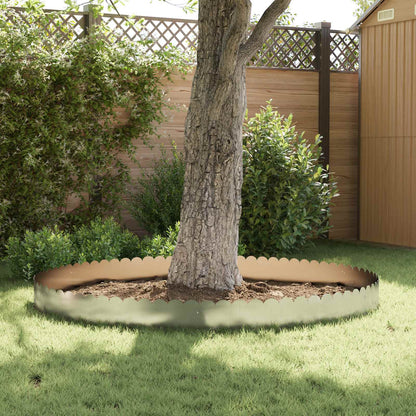 Lawn Edging 20 pcs 103 x 25 cm Steel Silver