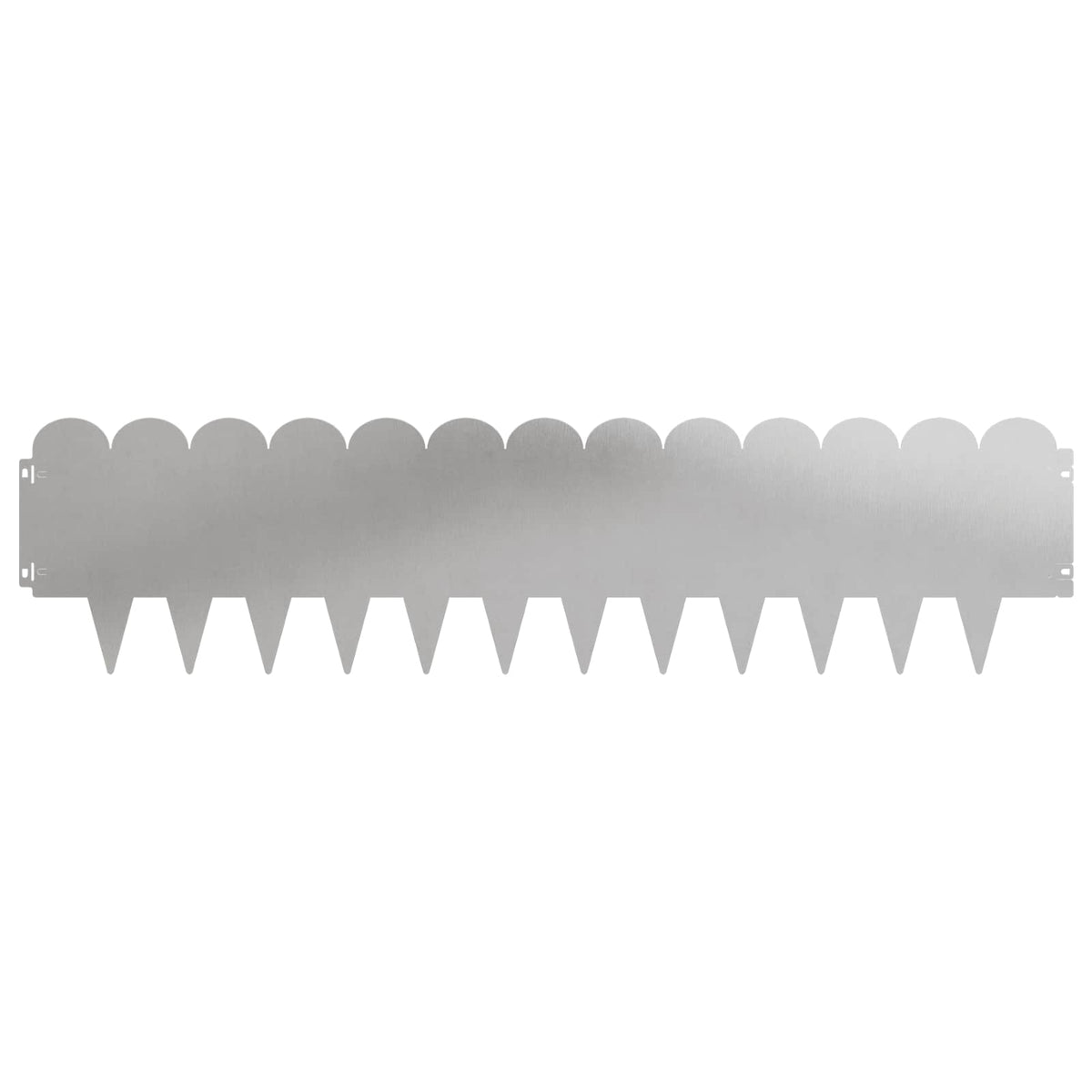 Lawn Edging 30 pcs 103 x 25 cm Steel Silver