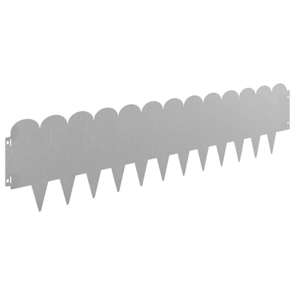 Lawn Edging 10 pcs 103 x 25 cm Steel Rusty