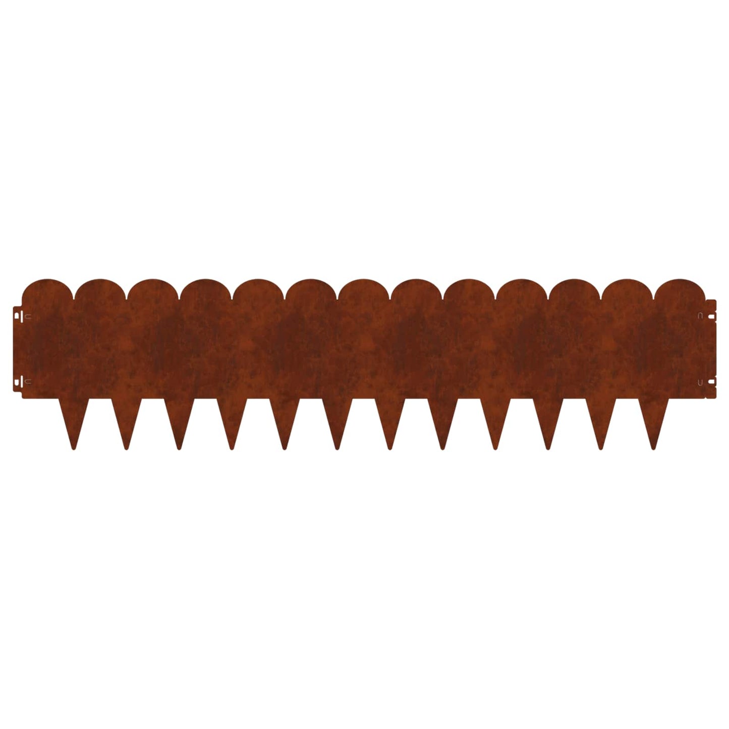Lawn Edging 10 pcs 103 x 25 cm Steel Rusty