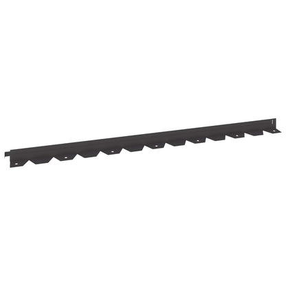 Lawn Edging 30 pcs 102 x 4 x 4 cm Steel Black