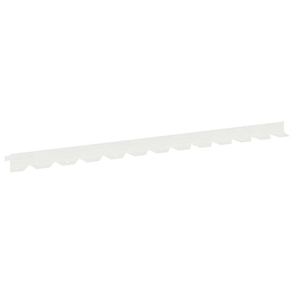 Lawn Edging 10 pcs 102 x 4 x 4 cm Steel White