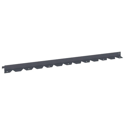 Lawn Edging 30 pcs 102 x 4 x 4 cm Steel Anthracite