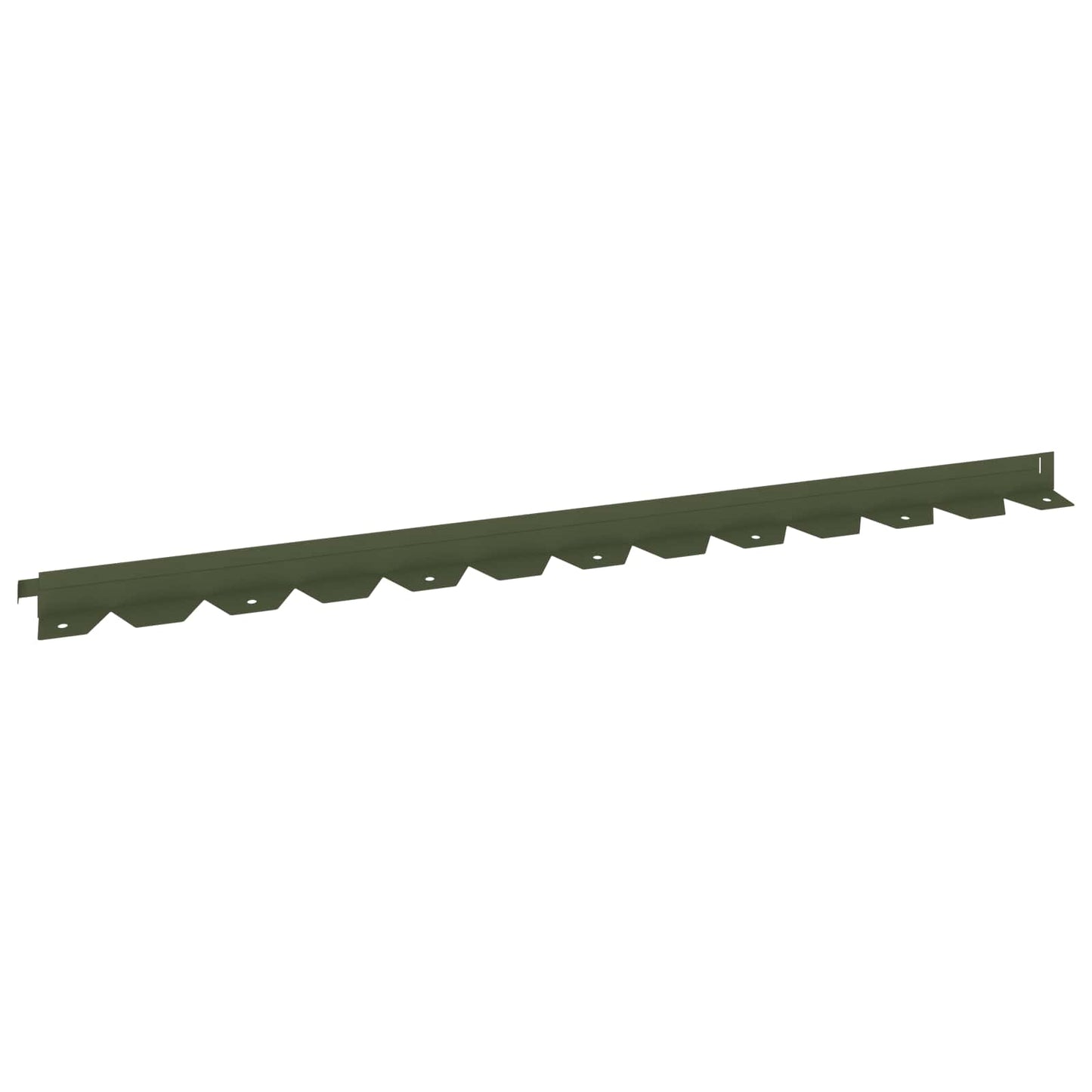 Lawn Edging 10 pcs 102 x 4 x 4 cm Steel Olive Green