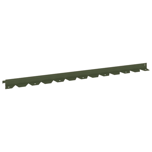 Lawn Edging 10 pcs 102 x 4 x 4 cm Steel Olive Green