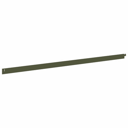 Lawn Edging 50 pcs 102 x 4 x 4 cm Steel Olive Green