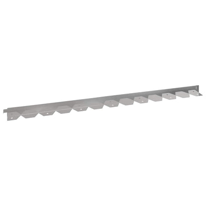 Lawn Edging 20 pcs 102 x 4 x 4 cm Steel Silver