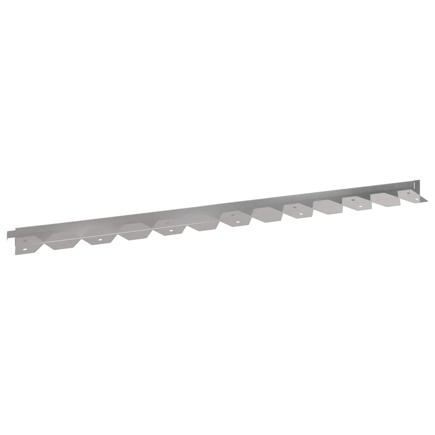 Lawn Edging 30 pcs 102 x 4 x 4 cm Steel Silver