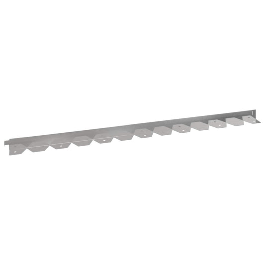 Lawn Edging 30 pcs 102 x 4 x 4 cm Steel Silver