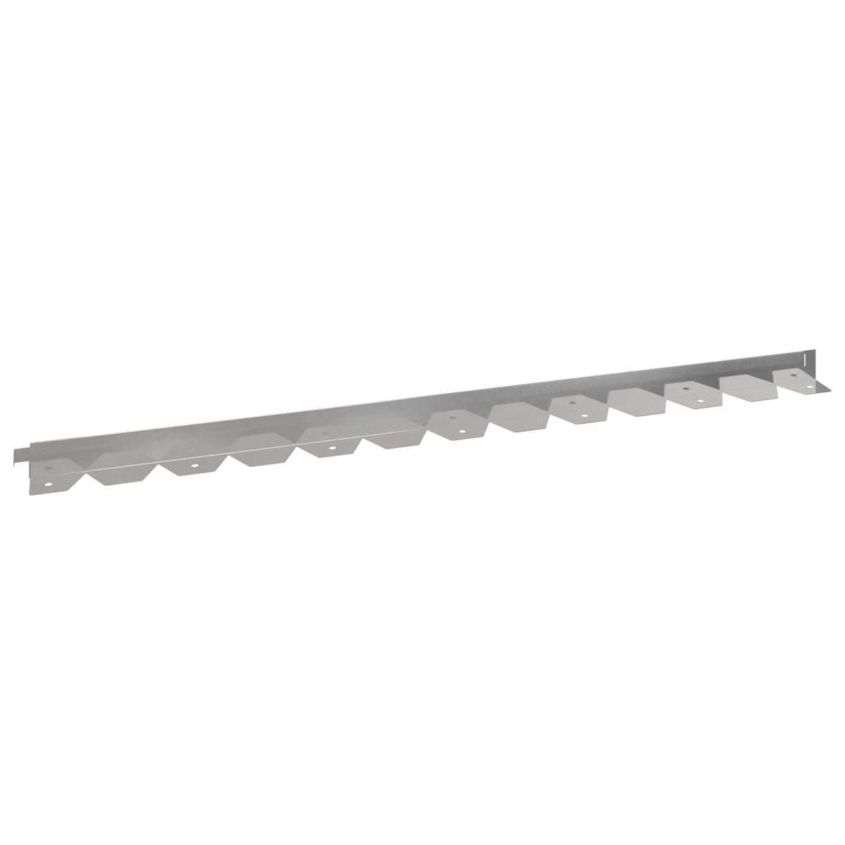 Lawn Edging 50 pcs 102 x 4 x 4 cm Steel Silver