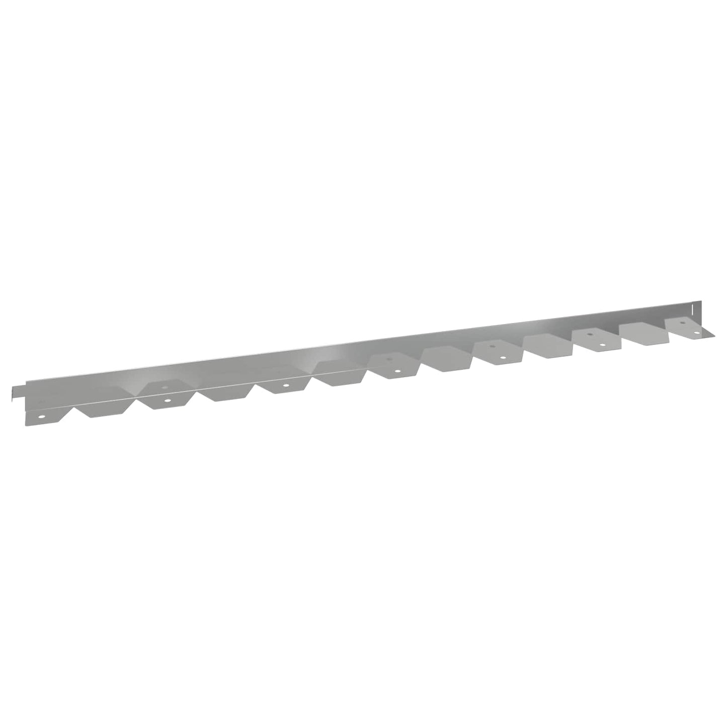 Lawn Edging 30 pcs 102 x 4 x 4 cm Steel Silver