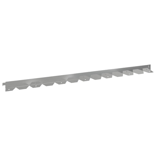 Lawn Edging 30 pcs 102 x 4 x 4 cm Steel Silver