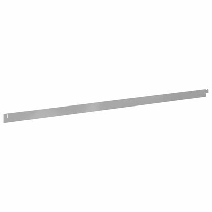 Lawn Edging 50 pcs 102 x 4 x 4 cm Steel Silver