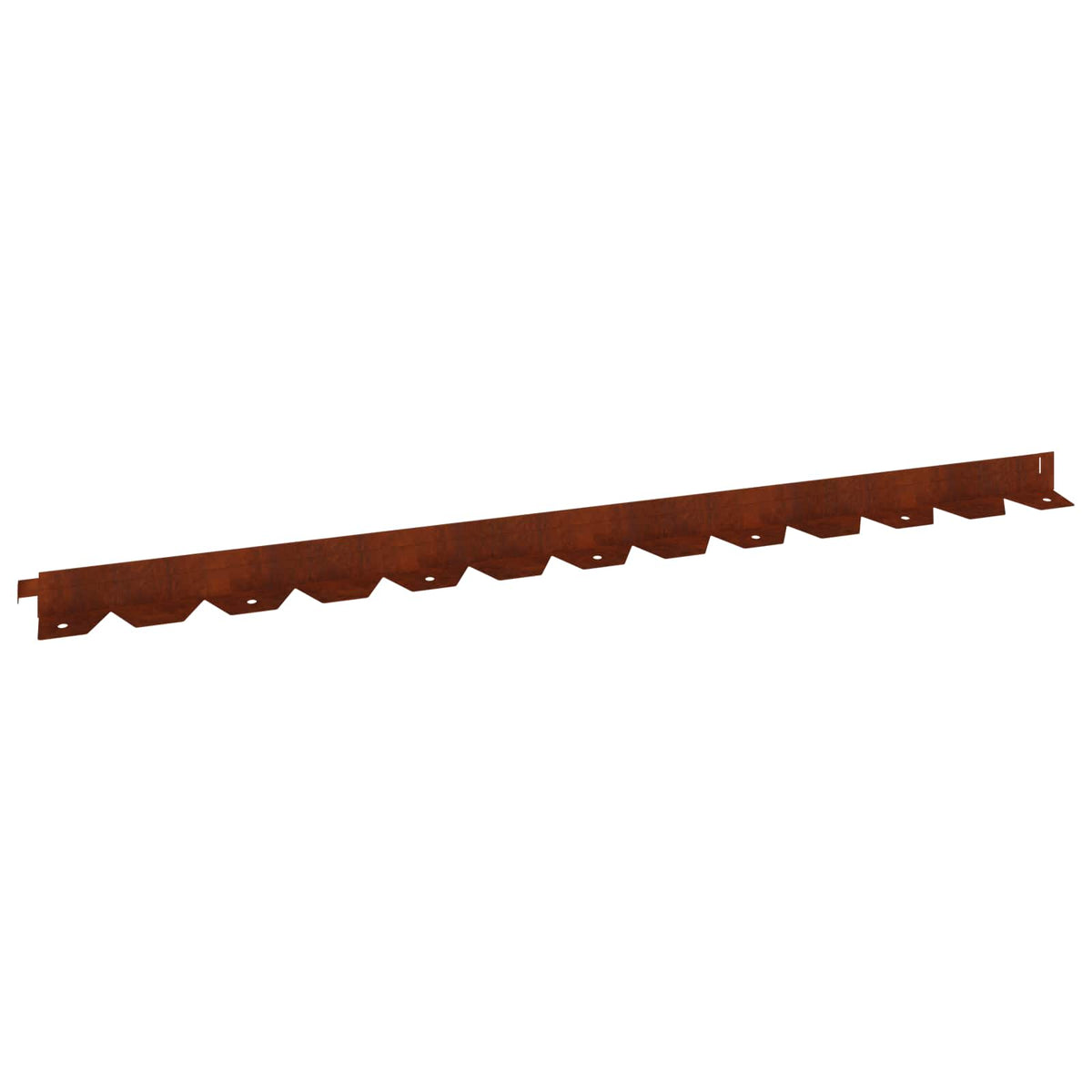 Lawn Edging 30 pcs 102 x 4 x 4 cm Steel Rusty