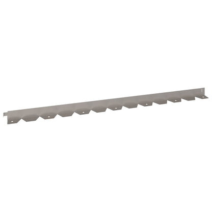 Lawn Edging 50 pcs 102 x 4 x 4 cm Steel Rusty