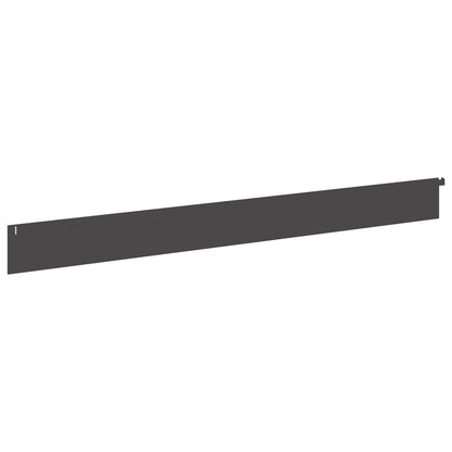 Lawn Edging 20 pcs 102 x 10 x 4 cm Steel Black