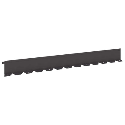 Lawn Edging 30 pcs 102 x 10 x 4 cm Steel Black