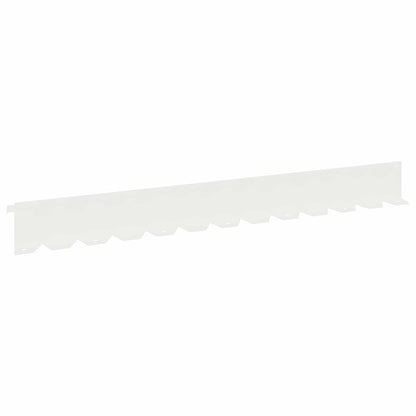 Lawn Edging 30 pcs 102 x 10 x 4 cm Steel White