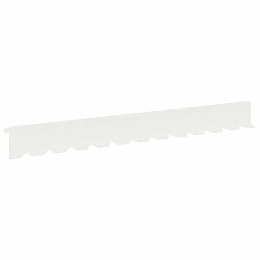 Lawn Edging 30 pcs 102 x 10 x 4 cm Steel White