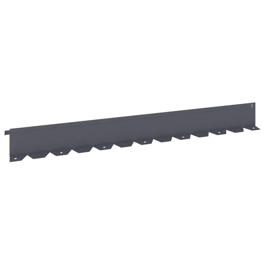 Lawn Edging 10 pcs 102 x 10 x 4 cm Steel Anthracite