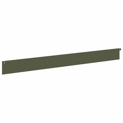 Lawn Edging 10 pcs 102 x 10 x 4 cm Steel Olive Green