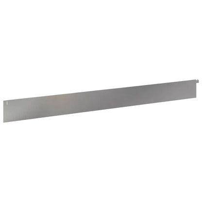 Lawn Edging 10 pcs 102 x 10 x 4 cm Steel Silver