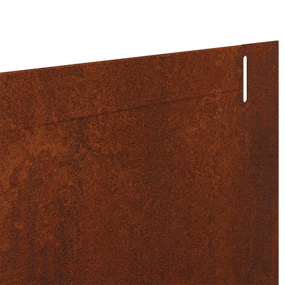 Lawn Edging 10 pcs 102 x 10 x 4 cm Steel Rusty