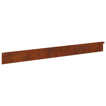 Lawn Edging 30 pcs 102 x 10 x 4 cm Steel Rusty