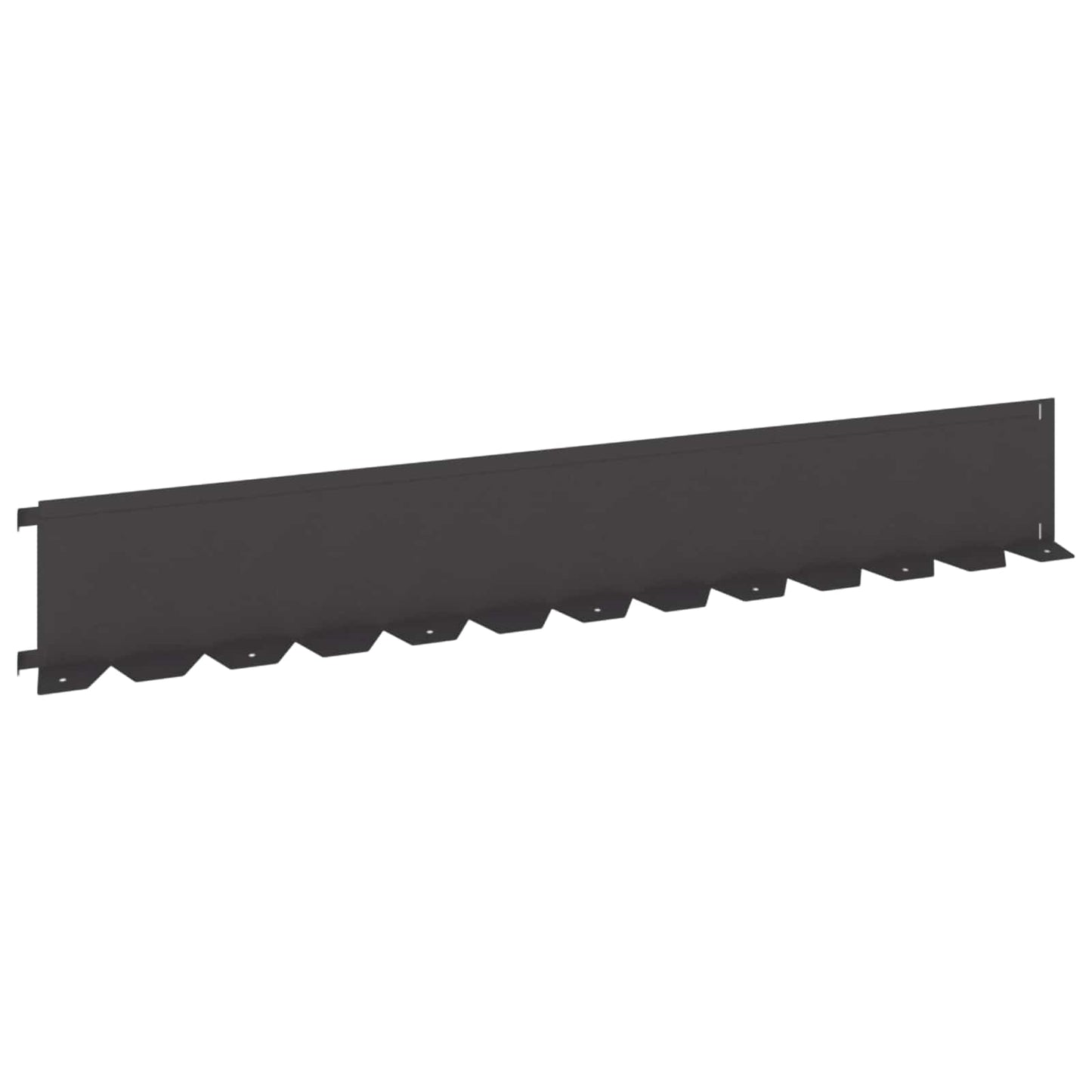 Lawn Edging 10 pcs 102 x 15 x 4 cm Steel Black