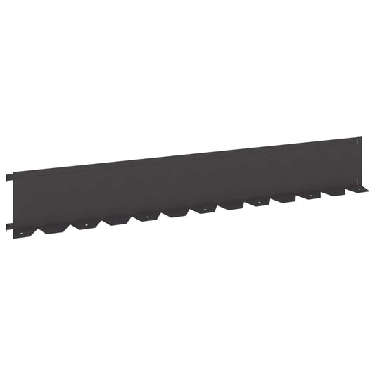 Lawn Edging 30 pcs 102 x 15 x 4 cm Steel Black