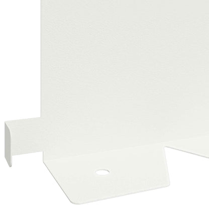 Lawn Edging 20 pcs 102 x 15 x 4 cm Steel White