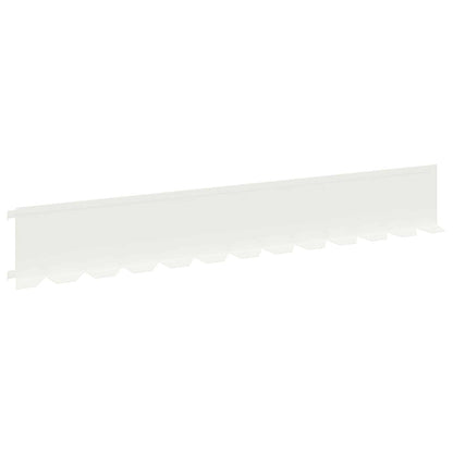 Lawn Edging 30 pcs 102 x 15 x 4 cm Steel White