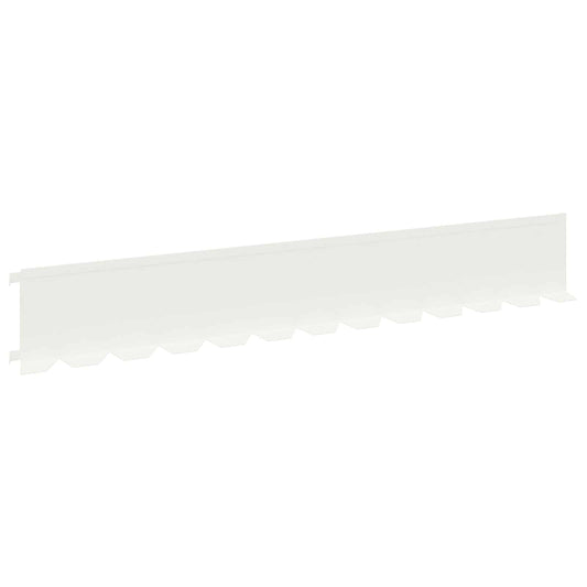 Lawn Edging 30 pcs 102 x 15 x 4 cm Steel White