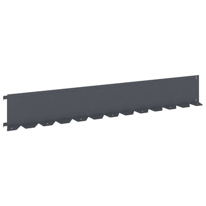 Lawn Edging 20 pcs 102 x 15 x 4 cm Steel Anthracite