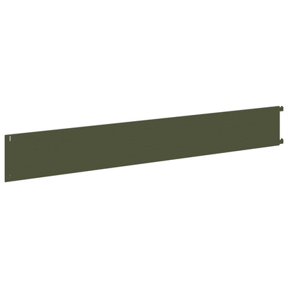 Lawn Edging 10 pcs 102 x 15 x 4 cm Steel Olive Green