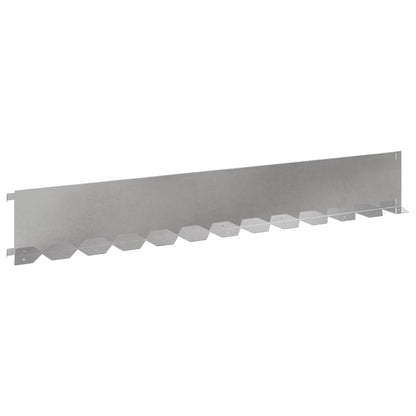Lawn Edging 20 pcs 102 x 15 x 4 cm Steel Silver