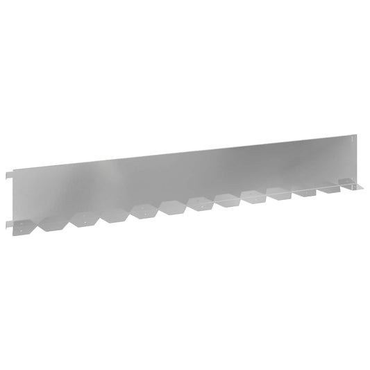 Lawn Edging 30 pcs 102 x 15 x 4 cm Steel Silver