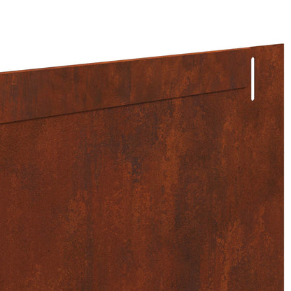 Lawn Edging 30 pcs 102 x 15 x 4 cm Steel Rusty